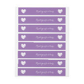 Bande Pour Adresse Purple wedding wraparound return address labels (Feuille)