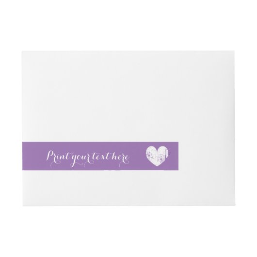 Bande Pour Adresse Purple wedding wraparound return address labels (Devant)