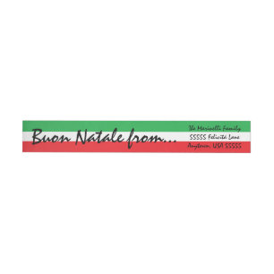 Bande Pour Adresse Retour italien de salutation de Noël de Buon
