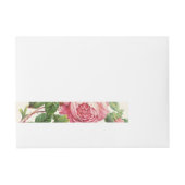 Bande Pour Adresse Rose Vintage peint Mariage Boho (Devant)