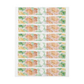 Bande Pour Adresse Roses aquarelle 27 (Feuille)