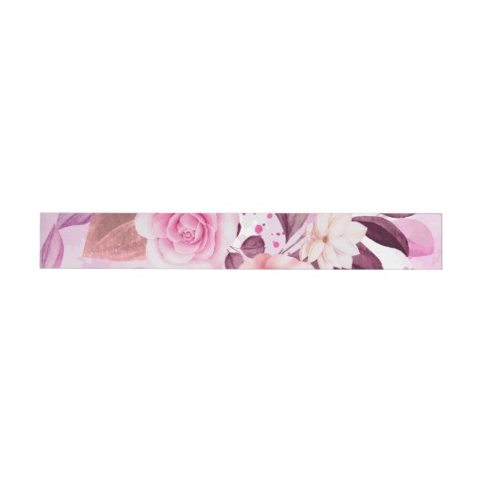 Bande Pour Adresse Roses aquarelle 4 (Individual)