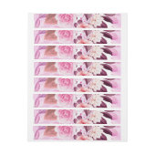 Bande Pour Adresse Roses aquarelle 4 (Feuille)