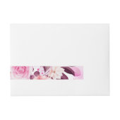 Bande Pour Adresse Roses aquarelle 4 (Devant)