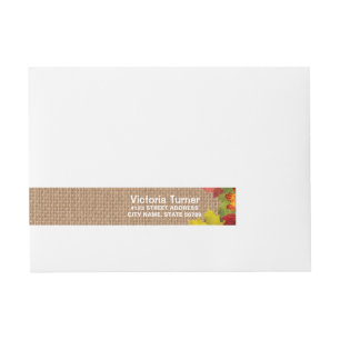 Bande Pour Adresse Rustique Automne laisse Burlap Mariage personnalis
