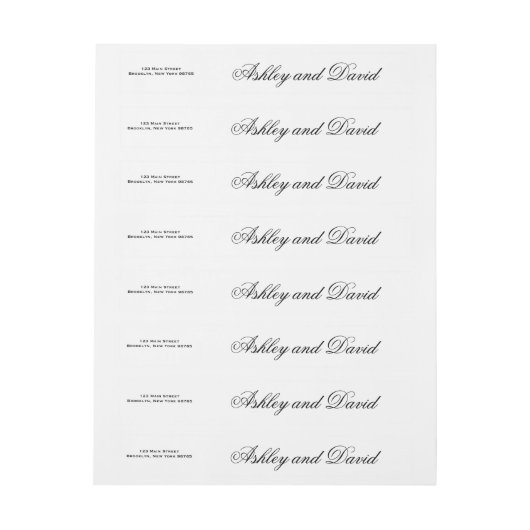 Bande Pour Adresse Script élégant (Feuille)