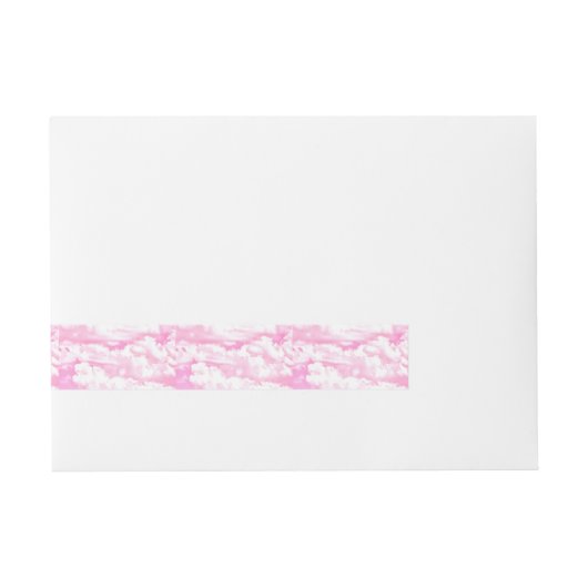 Bande Pour Adresse Soft Happy Rose Nuages Décor (Devant)