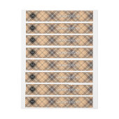 Bande Pour Adresse Tartan beige et Brown (Feuille)
