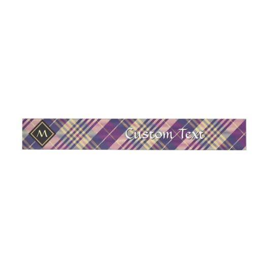 Bande Pour Adresse Tartan mauve, or et bleu (Individual)