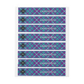 Bande Pour Adresse Tartan vert de mer, violet et bleu (Feuille)