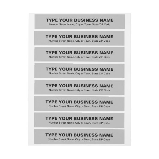 Bande Pour Adresse Textes bruts Gris (Feuille)