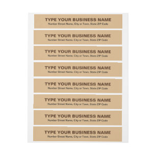 Bande Pour Adresse Textes simples Commerce Brown léger