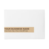Bande Pour Adresse Textes simples Commerce Brown léger (Devant)
