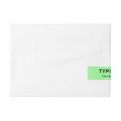 Bande Pour Adresse Textes simples Commerce vert clair (Dos)