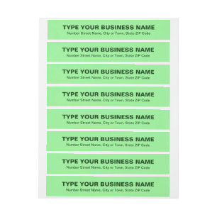 Bande Pour Adresse Textes simples Commerce vert clair