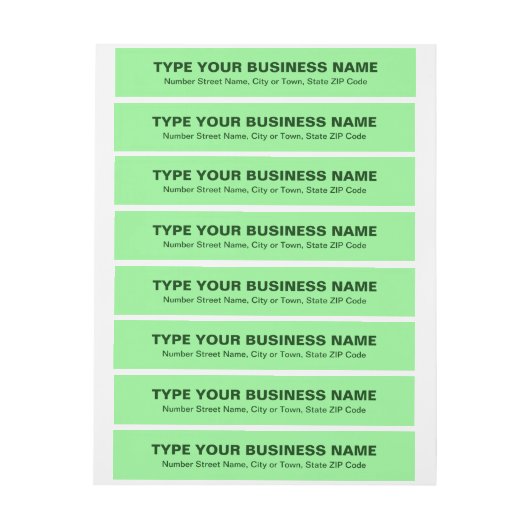 Bande Pour Adresse Textes simples Commerce vert clair (Feuille)