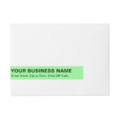Bande Pour Adresse Textes simples Commerce vert clair (Devant)