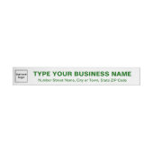 Bande Pour Adresse Textes verts d'affaires sur blanc (Individual)
