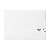 Bande Pour Adresse Textes verts d'affaires sur blanc (Dos)