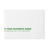 Bande Pour Adresse Textes verts d'affaires sur blanc (Devant)