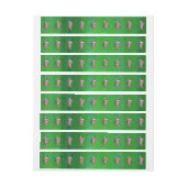 Bande Pour Adresse Tigre mignon à Santa Chapeau en vert (Feuille)