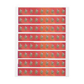 Bande Pour Adresse Tricératops Noël En Rouge (Feuille)