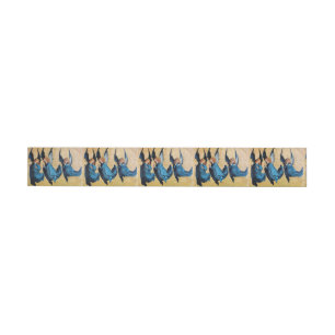 BANDE POUR ADRESSE TROIS ANGELS DE NOËL EN BLEU