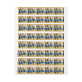 BANDE POUR ADRESSE TROIS ANGELS DE NOËL EN BLEU (Feuille)