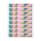 Bande Pour Adresse Tropical Ananas rose marbre moderne Party (Feuille)