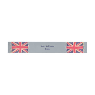 Bande Pour Adresse UNION JACK FLAG grunge + votre texte