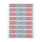 Bande Pour Adresse UNION JACK FLAG grunge + votre texte (Feuille)