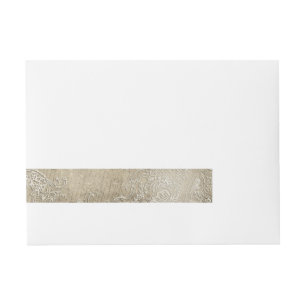 Bande Pour Adresse Vintage Elegance Mariage Toile Floral Damask