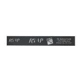 Bande Pour Adresse Votre photo Mariage RSVP Black (Individual)