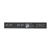 Bande Pour Adresse Votre photo Mariage RSVP Black (Individual)