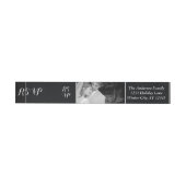 Bande Pour Adresse Votre photo Mariage RSVP Black (Individual)