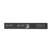 Bande Pour Adresse Votre photo Mariage RSVP Black (Individual)