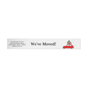Bande Pour Adresse We've Moved Car and tree Christmas