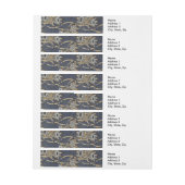 Bande Pour Adresse William Morris Tulip Willow Blue Motif (Feuille)