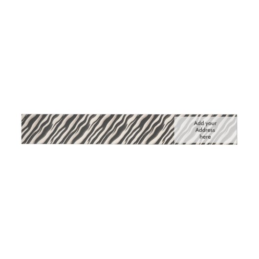 Bande Pour Adresse Zebra raye une texture transparente + vos idées (Individual)