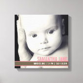 Bande précieuse toile de pépinière - rose (Recto)