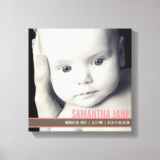 Bande précieuse toile de pépinière - rose (Recto)