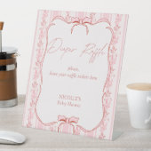 Bande rose arc baby shower diaper signe de tombola (In SItu)