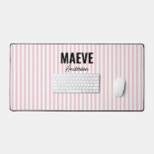 Bande rose et blanc personnalisées moderne élégant (Clavier et souris)