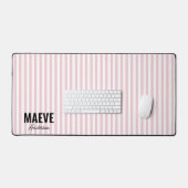Bande rose et blanc personnalisées moderne élégant (Clavier et souris)