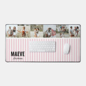 Bande rose et blanche personnalisées photo moderne (Clavier et souris)