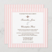 Bande rose pâle Invitations de mariage (Devant / Derrière)