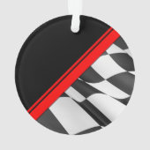 Bande rouge À damiers drapeau (dos)