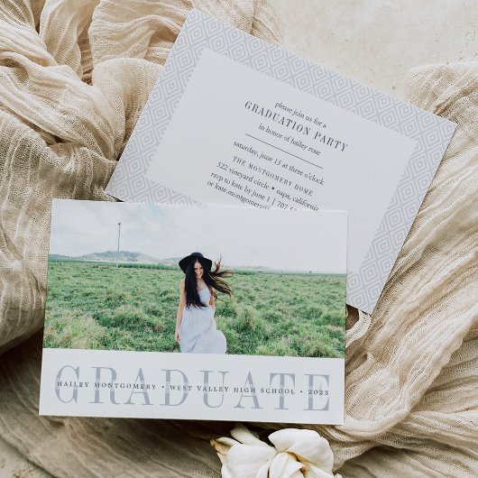 Bande simple | Photo Graduation Party Invitation