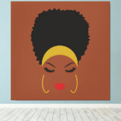 Bande-tête et toile étirée Afro Puff (Insitu (Plancher de Bois))