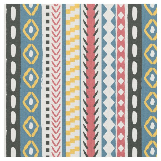 Bande Tribale Coquine, Tissu D'Impression Boho Col (Fermer)